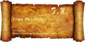 Toma Melinda névjegykártya