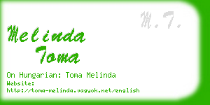 melinda toma business card